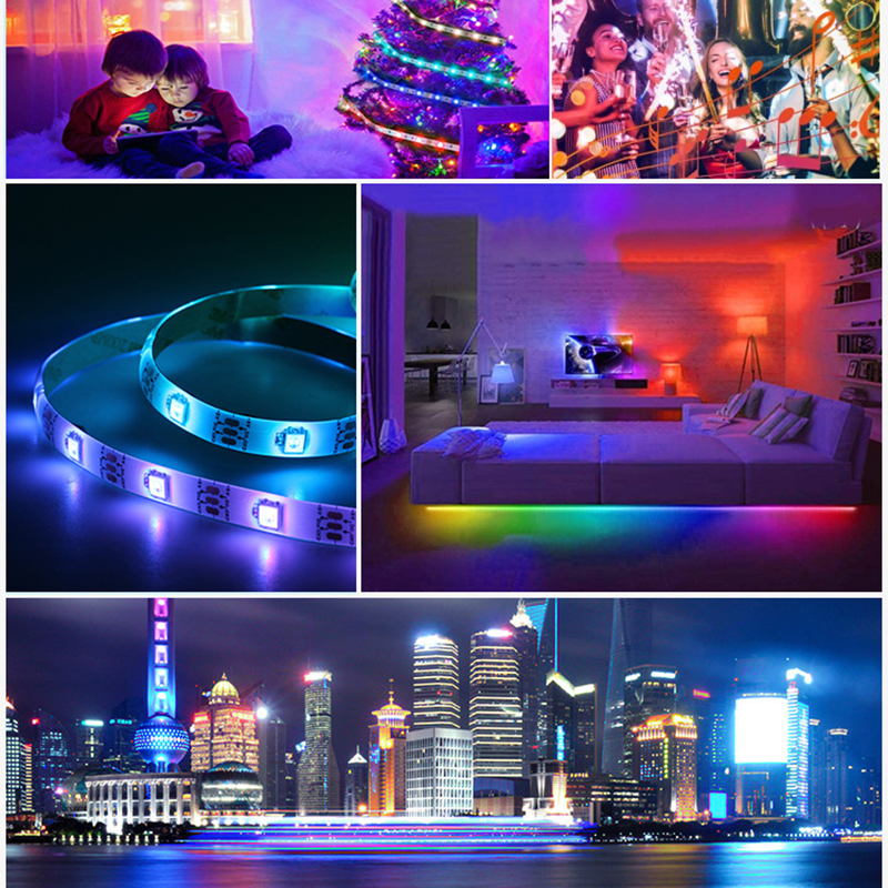 DC12V 16.4ft/5M 5050RGB Bluetooth Controller Independent Keys LED Light Strip Kit, 30LEDs/M, Flexible LED Light Strip DC12V 16.4ft/5M 5050RGB Bluetooth Controller Independent Keys LED Light Strip Kit, 30LEDs/M, Flexible LED Light Strip
